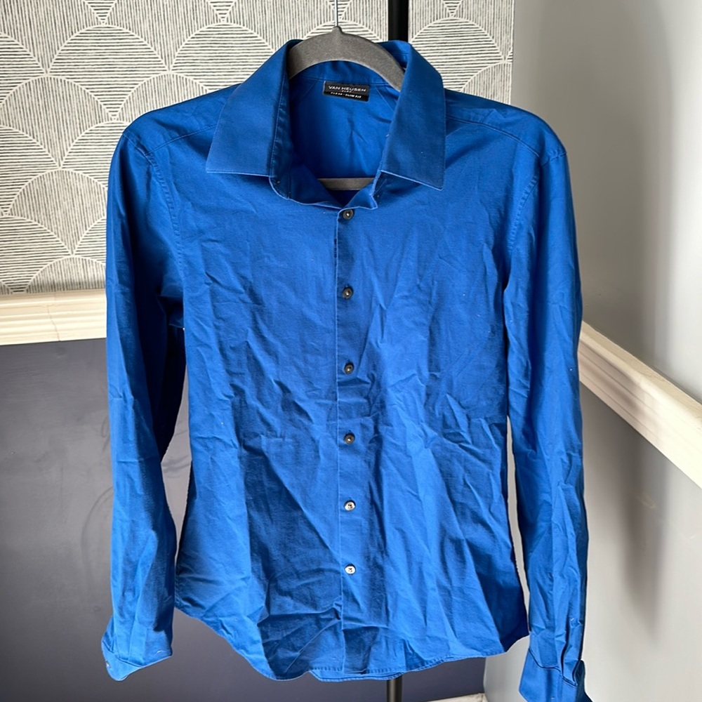 Van Heusen flex slim fit royal blue size small